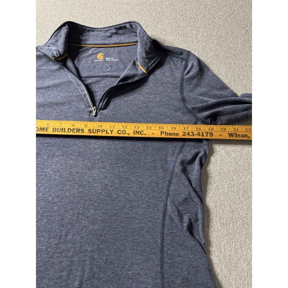 Carhartt 1/4 Zip Blue Pullover Shirt Womens Medium Force Fitted Fast Dry Reflect - Picture 7 of 11